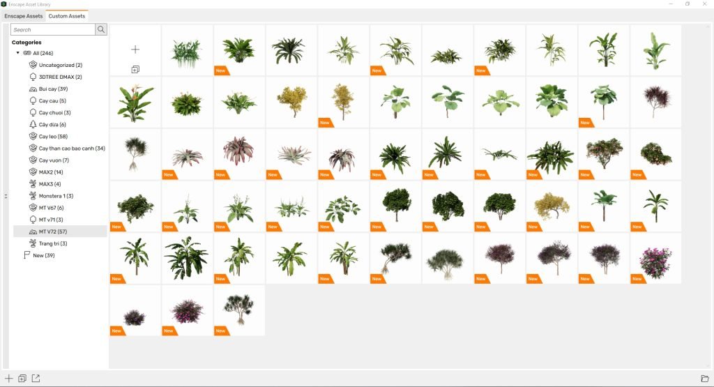 Plant Models Vol 72 - ENSCAPE PROXY CUSTOM ASSET LIBRARY SKETCHUP